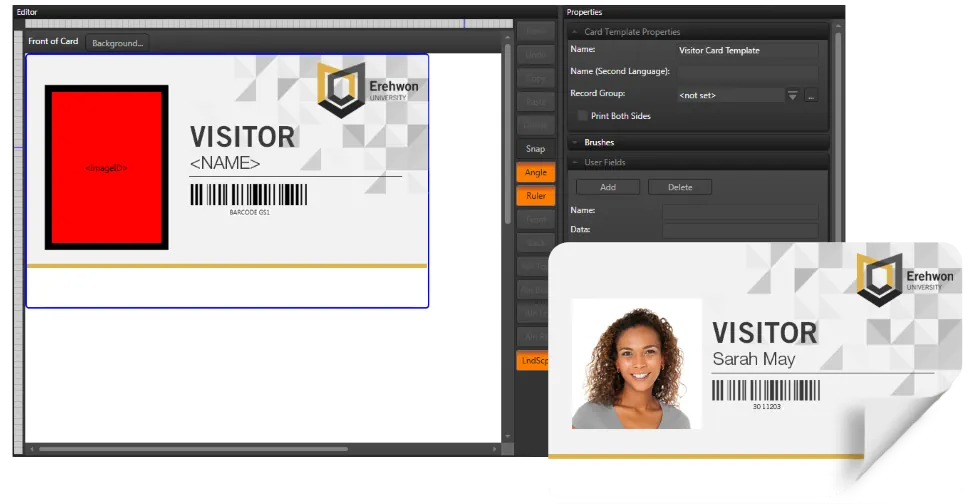 Creating visitor cards