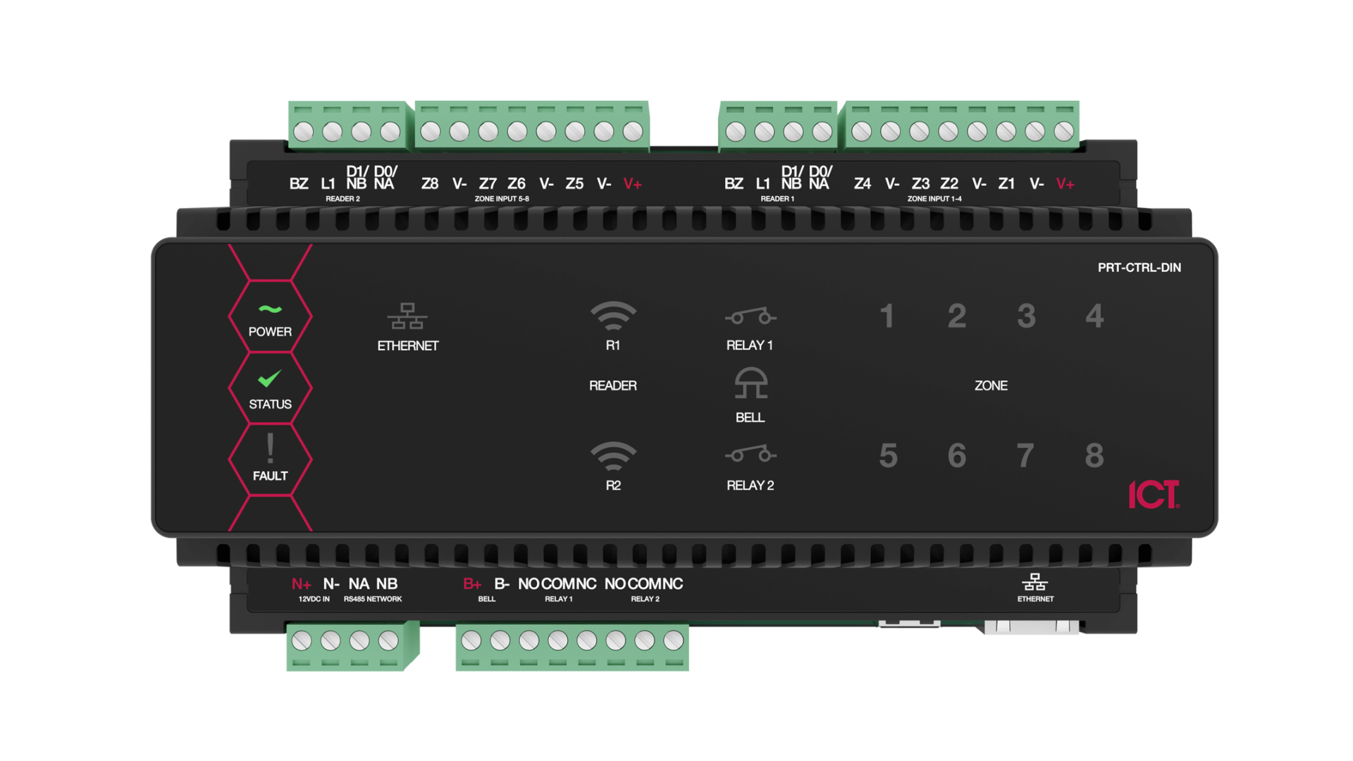 PRT-CTRL-DIN-IP Front