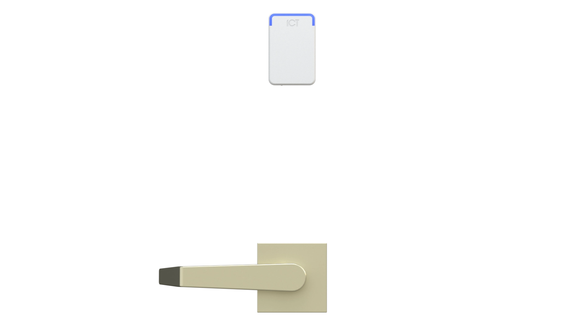 Rear Mount Mortise front, white finish