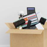 ICT products coming out of a box