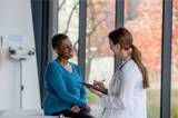 a consultation happening in a hospital