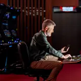 Person at slot machine