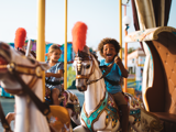 Kids on merry-go-round