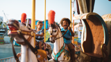 Kids on merry-go-round